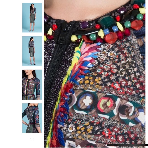 Byron Lars Multicolor Embellished Midi Dress - Picture 14 of 15